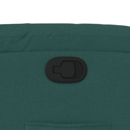 Изправящ реклайнер стол, тъмнозелен, текстил