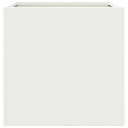 Кашпа, бяла, 49x47x46 см, стомана