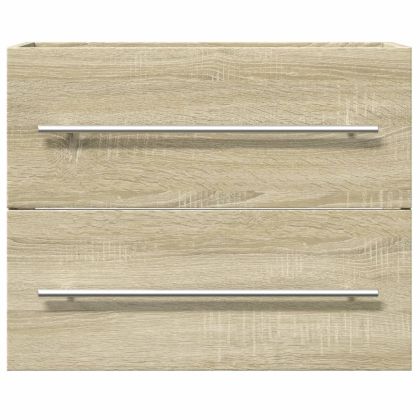 Долен шкаф за мивка, дъб сонома, 60x38,5x48 см, инженерно дърво