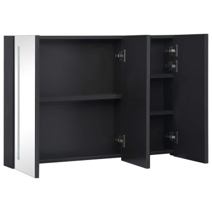 LED шкаф с огледало за баня, 89x14x62 см