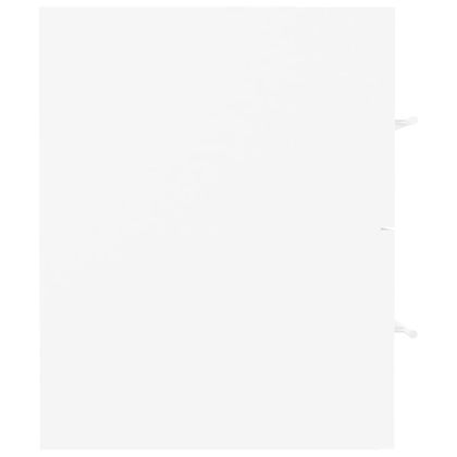 Шкаф за баня с вградена мивка, бял, ПДЧ