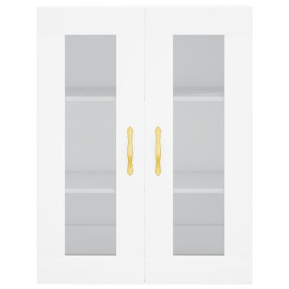 Стенен шкаф бял 69,5x34x90 см