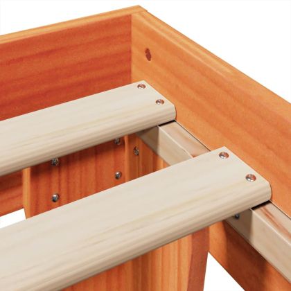 Рамка за легло без матрак, восъчнокафяв, 180x200 см, бор масив