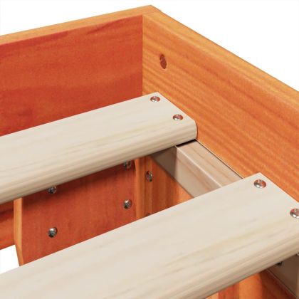 Рамка за легло без матрак, восъчнокафяв, 120x200 см, бор масив