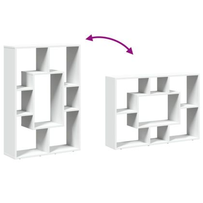 Библиотека, бяла, 63x20x90 см, инженерно дърво