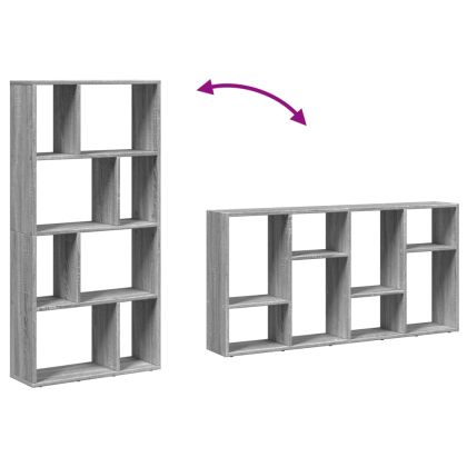 Библиотека, сив сонома, 60x20x120 см, инженерно дърво