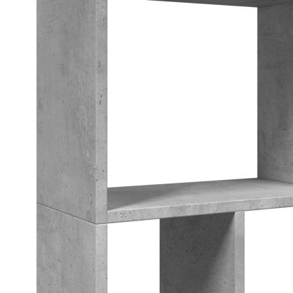 Библиотека, бетонно сива, 60x20x120 см, инженерно дърво