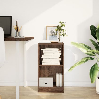 Библиотека, кафяв дъб, 40x24x76 см, инженерно дърво