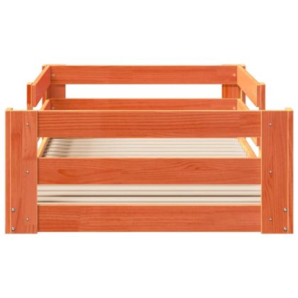 Рамка за легло без матрак восъчнокафяв 80x160 см бор масив