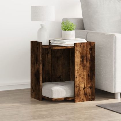 Заграждение за котешка тоалетна 42x42x51 см инженерно дърво