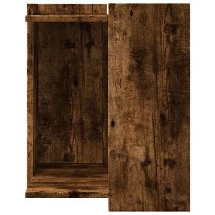 Заграждение за котешка тоалетна 42x42x51 см инженерно дърво