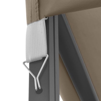 Шатра с LED светещи стрингове, 4х3 м, таупе