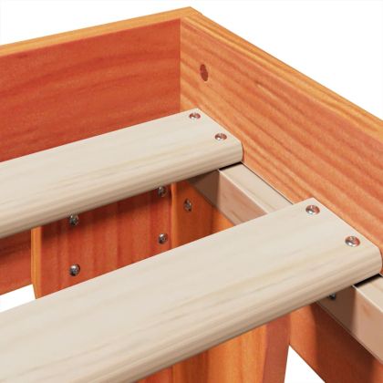 Рамка за легло без матрак, восъчнокафяв, 150x200 см, бор масив