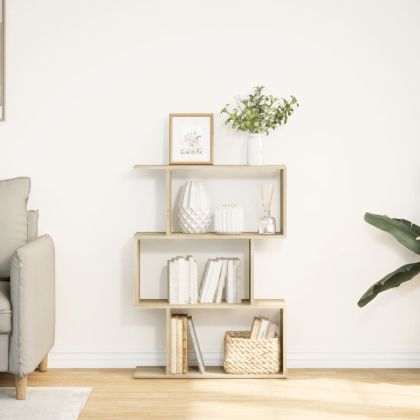 Разделител за стая / библиотека дъб сонома 3 нива 70x24x97 см