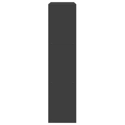 Разделител за стая / библиотека, 3 нива, черен, 123x29x123 см