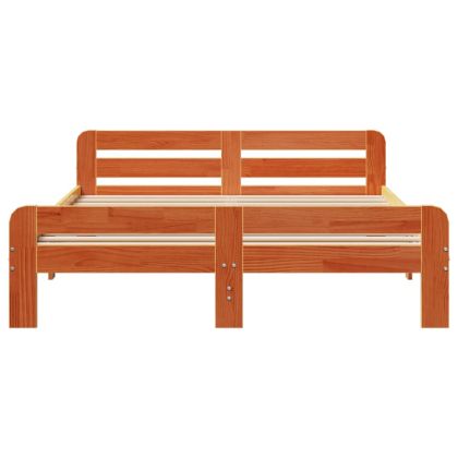 Рамка за легло без матрак, восъчнокафяв, 150x200 см, бор масив