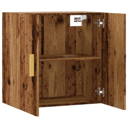 Стенен шкаф, старо дърво, 60x31x60 см, инженерно дърво