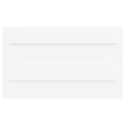 Долен шкаф за мивка, бял, 80x38,5x48 см, инженерно дърво