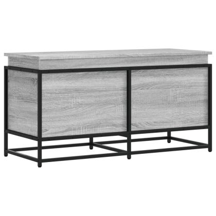 Сандък за съхранение с капак, сив сонома, 100x40x51,5 см, ПДЧ