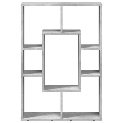 Библиотека, бетонно сива, 63x20x90 см, инженерно дърво