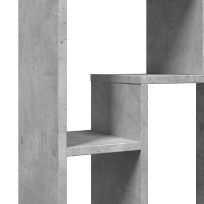 Библиотека, бетонно сива, 63x20x90 см, инженерно дърво