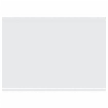 Заграждение за котешка тоалетна бял 47x59x42 см инженерно дърво