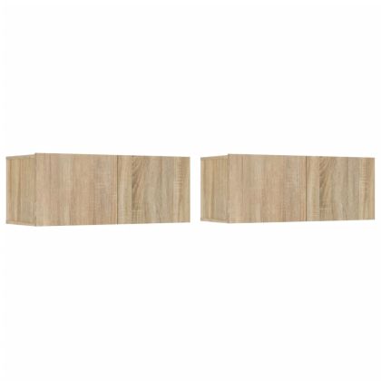 Комплект ТВ шкафове от 4 части, сонома дъб, инженерно дърво