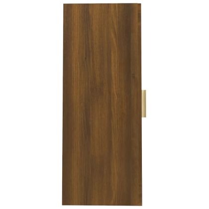 Окачен стенен шкаф, кафяв дъб, 69,5x34x90 см