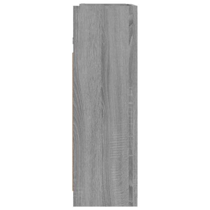 Огледален шкаф баня сив сонома 62,5x20,5x64 см инженерно дърво