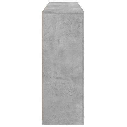 Сайдборди с LED осветление, 3 бр, бетонно сив, инженерно дърво