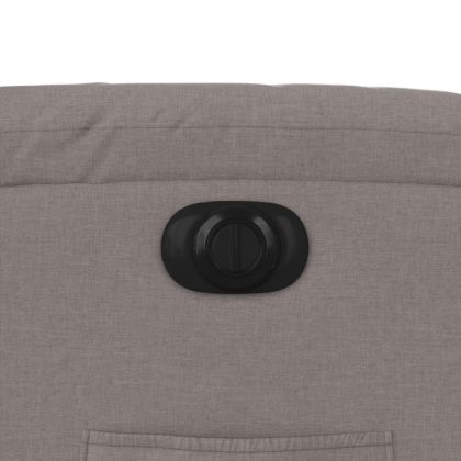 Електрически реклайнер стол, таупе, текстил