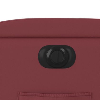 Електрически наклоняем стол, виненочервен, изкуствена кожа