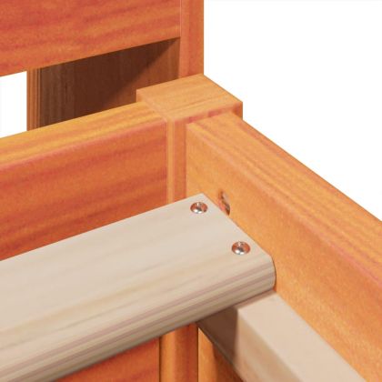 Рамка за легло без матрак, восъчнокафяв, 100x200 см, бор масив