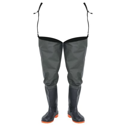 Дълги ботуши за риболов, тъмнозелени, размер 40