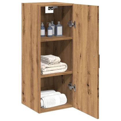 Стенен шкаф, дъб артизан, 34,5x34x90 см, инженерно дърво