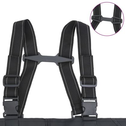 Гащеризон за риболов с ботуши и колан, черен, размер 39