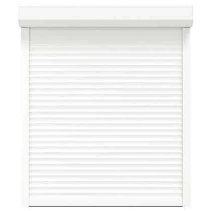 Външна ролетна щора, алуминий, 110x130 см, бяла