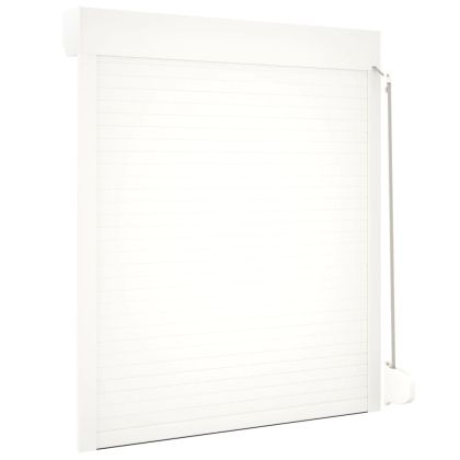 Външна ролетна щора, алуминий, 110x130 см, бяла