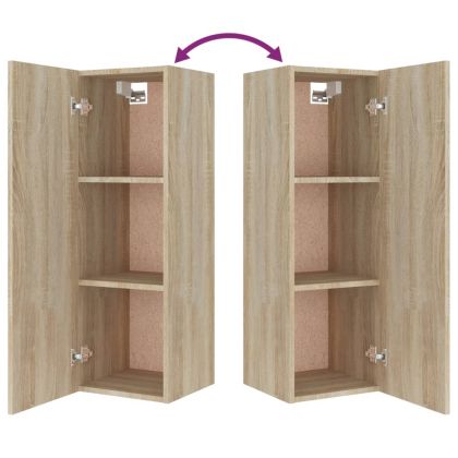 Комплект ТВ шкафове от 8 части, сонома дъб, инженерно дърво