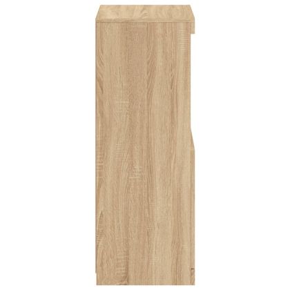 Сайдборд с LED светлини, сонома дъб, 41x37x100 см