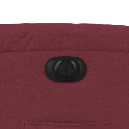 Електрически стол реклайнер, виненочервен, текстил