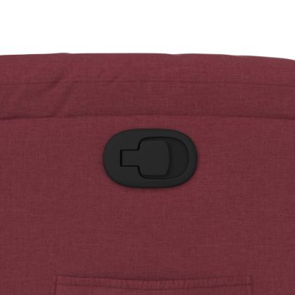 Изправящ реклайнер стол, виненочервен, текстил