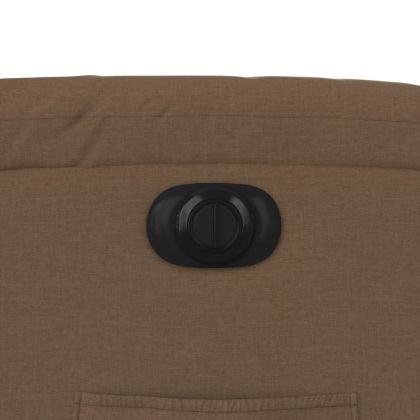 Електрически изправящ реклайнер стол, кафяв, текстил