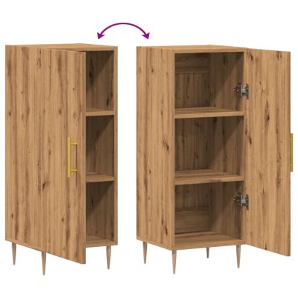 Сайдборд, дъб артизан, 34,5x34x90 см, инженерно дърво