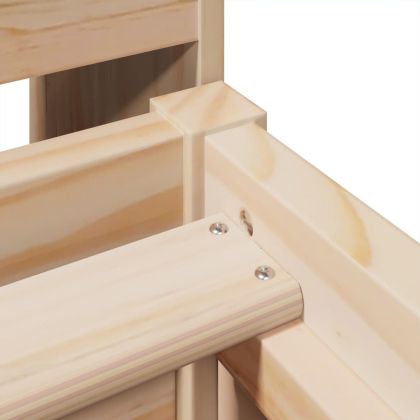 Рамка за легло без матрак, 75x190 см, масивна чамова дървесина