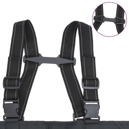 Гащеризон за риболов с ботуши и колан, черен, размер 46