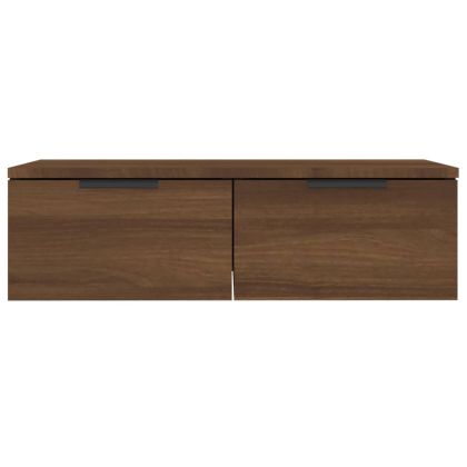 Стенни шкафове, 2 бр, Кафяв дъб, 68x30x20 см, инженерно дърво