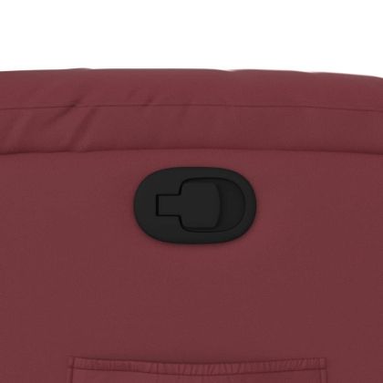 Реклайнер стол, виненочервен, изкуствена кожа