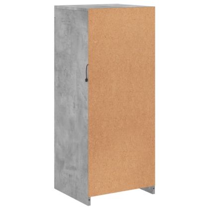 Сайдборд с LED светлини, бетонно сив, 41x37x100 см