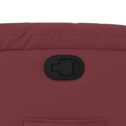 Изправящ реклайнер стол, виненочервен, изкуствена кожа